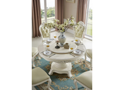 Ronde eettafel van runderhout klassieke ronde tafels barok en rococo meubilair nieuw