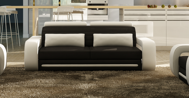 Lederen bank Bank Sofa's Banken 3-zits Design Modern Sofa 3-zits Davos