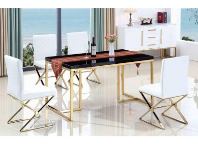 Eettafel 4 stoelen Eetkamerset Compleet Eetgroep Tafel 5-delig