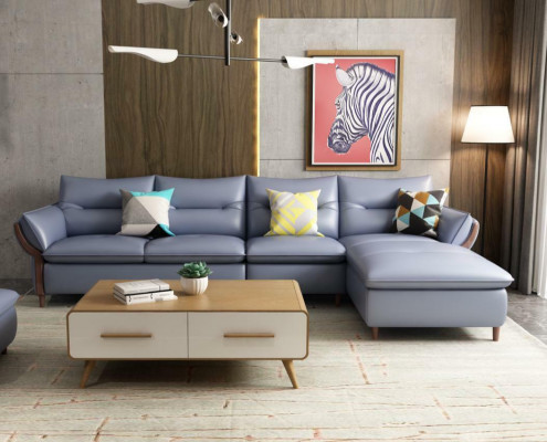 Meubelwoonlandschap Luxe Bank Hoekbank Hoekbank L-vormig Gestoffeerd Modern Relax