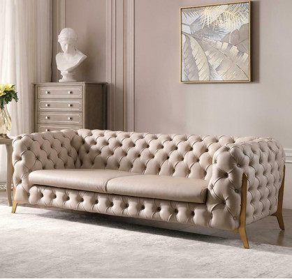 Kunstlederen 3-zitsbank woonlandschap Relax-zitontwerp Bank Loungebanken