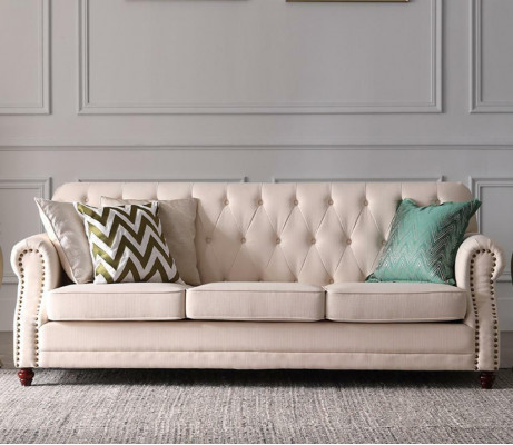 Sofa set 3+1 zits stoffen bank Chesterfield groepen bankstellen banken