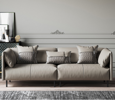Ontwerp Italiaanse meubels Big xxl 3-zitsbank lederen bank banken luxe