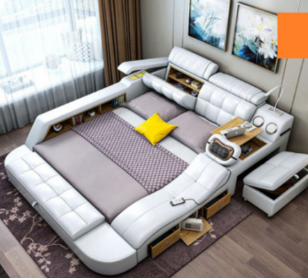 Bed Multifunction - Safe - Heat Lounger - USB - Sound Double Beds