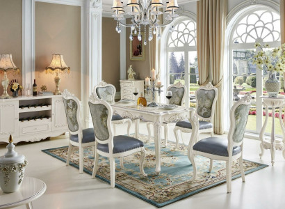 Barok eettafel eetkamergroep set eettafel hout design woonkamertafels