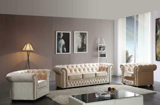 Chesterfield Bank Bank Bekleding Stoel Compleet Set Suite Lederen Banken Nieuw