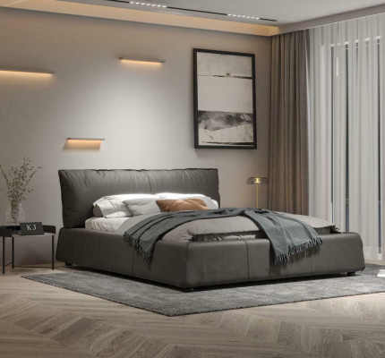 Ontwerp leren bed dubbel huwelijk moderne luxe hotel slaapkamer bedden