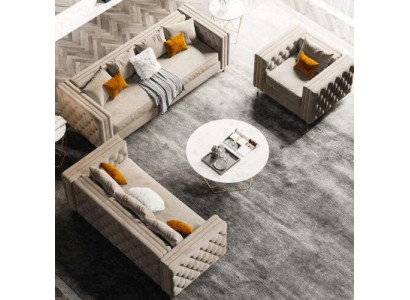Fluwelen woonlandschap Relax zits ontwerp bank loungebank banken bank 3 zits 233 cm