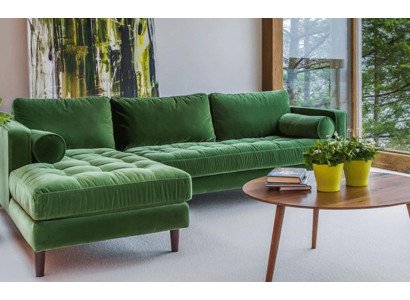 Hoekbank L-vorm Woonlandschap Hoek Gestoffeerde Bank Zitdesign Bankstellen Stof Nieuw