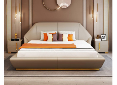 Ontwerper Italiaanse meubels Bed Dubbele Slaapkamer 180x200cm Leer