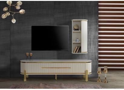Luxe tv-kast televisiestandaard dressoir dressoir wandmeubel 2-delig Nieuw
