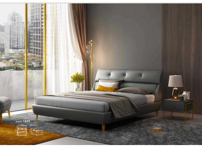 Slaapkamer hotelbedden tweepersoonsbedontwerp leren bedden 180x200cm
