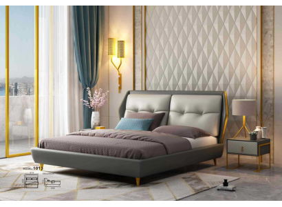 Ontwerp Leren Bed Luxe Gestoffeerde Bedden 180x200 Meubels Slaapkamer