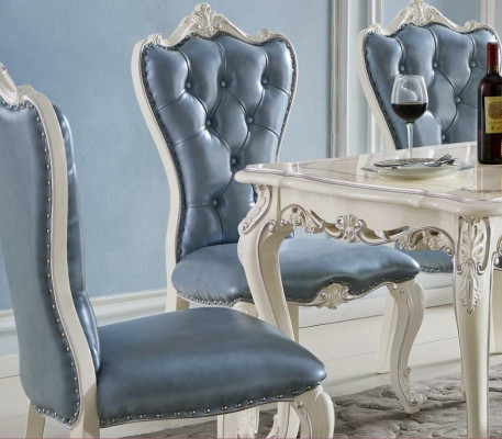 Klassieke massief houten meubels eetset eetgroep eetkamertafel set 7-delig.