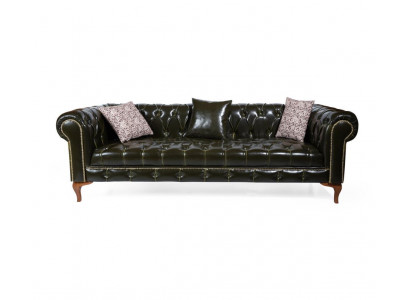 Driepersoonsbanken Klassieke leren bank Chesterfield meubels Bank Luxe leer Nieuw