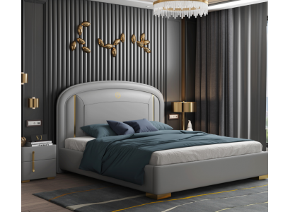 Modern design bed 180x200 velvet metal hotel beds double marital sleep