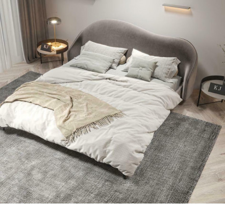 Italiaanse slaapkamermeubelen gestoffeerd tweepersoonsbed design bedden