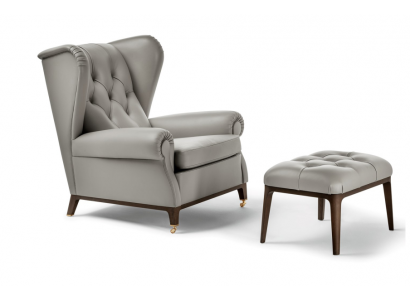 Modern Set meubels Ontspan Relax TV 2-dlg. Stoel Kruk Bijzettafel