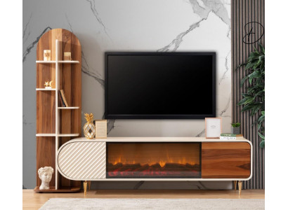 Open haard dressoir vuur imitatie kast plank dressoir laag tv tv hout nieuw