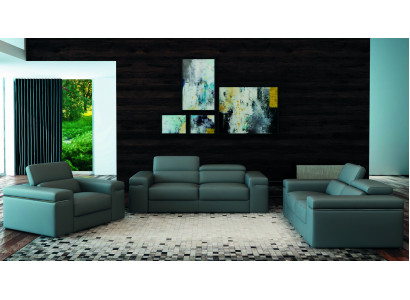 Leren bankstel woonlandschap set ontwerp modern bankstel 3+2+1 banken 8020