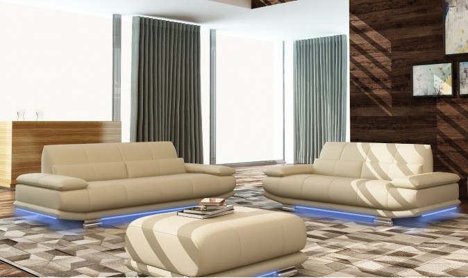 Lederen bank bank bekleding complete set 3+2+1 banken banken zitplaatsen