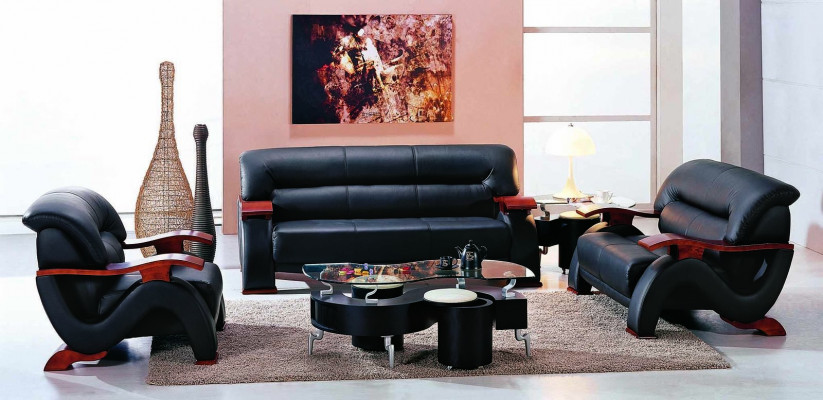 Moderne Designer bankstel Bank Bankstel Set Luxe Leren Bankstellen