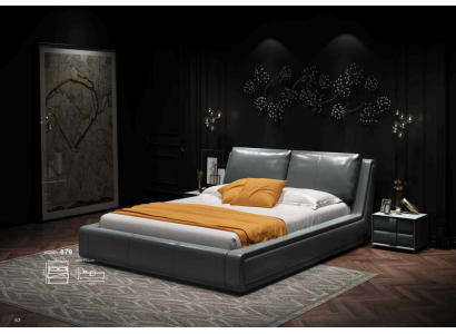 Ontwerper bed luxe dubbel lederen hotel metalen bedden dubbele slaapkamer nieuw