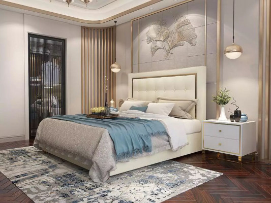 Bedbekleding Ontwerp Luxe Tweepersoons Hotelbedden 180x200cm Slaapkamer Metaal