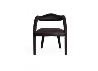 Eetkamerstoel luxe stof hout design stoelen fauteuil bekleding zwart meubels
