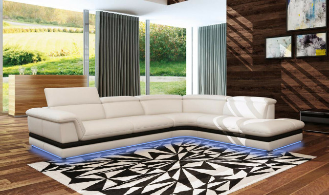 Leren bank Bank Woonlandschap Hoekbank Hoekstel Modern Designbank 5130