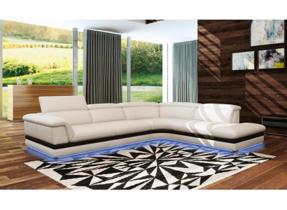 Leren bank Bank Woonlandschap Hoekbank Hoekstel Modern Designbank 5130