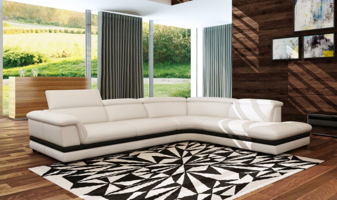 Leren bank Bank Woonlandschap Hoekbank Hoekstel Modern Designbank 5130