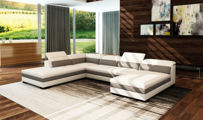 Leren bankstel Bankwoonlandschap Hoekbank Hoekstoffering Ontwerp Moderne Bankstel 5127