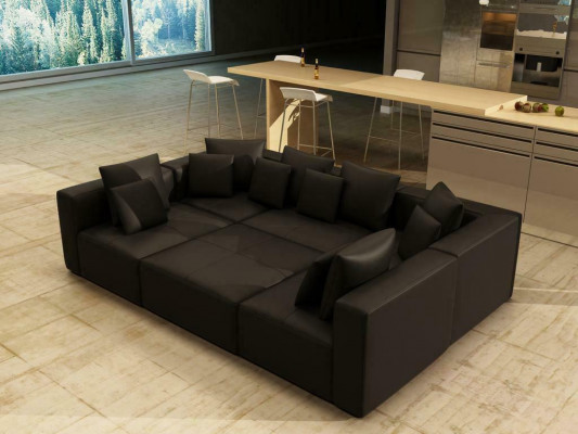 Couch Bank Woonlandschap Hoekbank Multifunctionele Opstellingswijze Bekleding Hoek