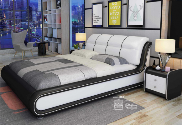 Dubbele bedden Royal bed slaapkamer luxe Italiaanse stijl meubels 180x200cm