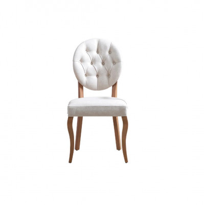 Witte Chesterfield gestoffeerde stoel Ontwerp eetkamerstoelen Luxe fauteuil