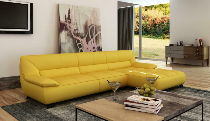 Leren bank Bank Woonlandschap Hoekbank Hoekbank Ontwerp Modern Sofa