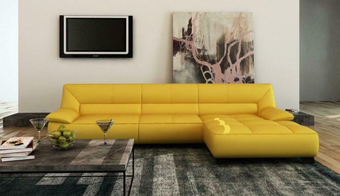 Leren bank Bank Woonlandschap Hoekbank Hoekbank Ontwerp Modern Sofa