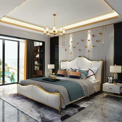 Bedbekleding Design Luxe Dubbele Hotelbedden Huwelijk 180x200cm Slaapkamer Leer