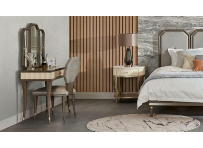 Kaptafel Slaapkamer Commode Stoel Console Luxe Massief Hout 2-delig