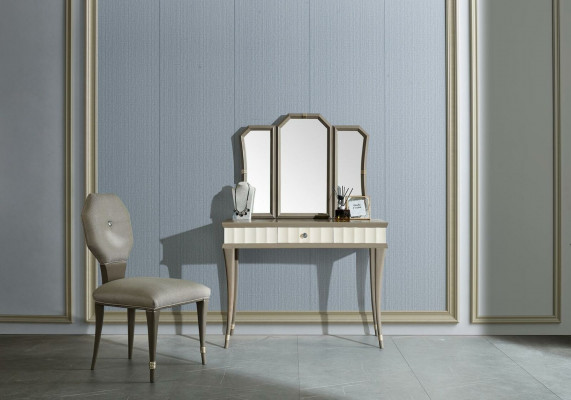 Kaptafel Slaapkamer Commode Stoel Console Luxe Massief Hout 2-delig