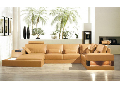 Grote xxl leren bank bank bank bekleding hoek lounge set u vorm woonlandschap
