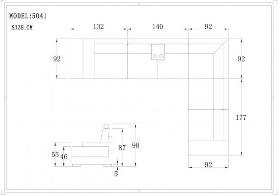 Leren bank Bank Woongebied Hoekbank Hoek Modern Set Ontwerp Decor