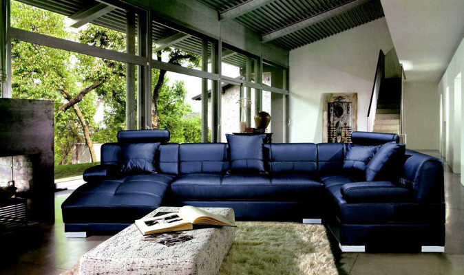 Leren bank Bank Woongebeid Hoekbank Hoekstel Design Modern Decor