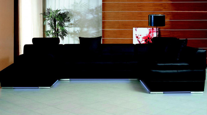 Leren bank Bank Woongebeid Hoekbank Hoekstel Design Modern Decor