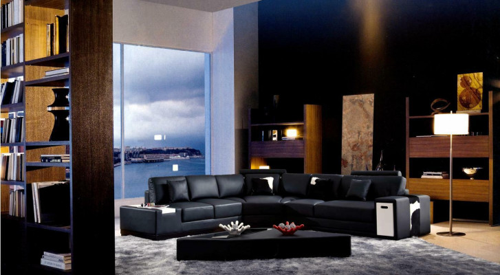 Leren bank bank woonlandschap hoekbank hoekstel design modern