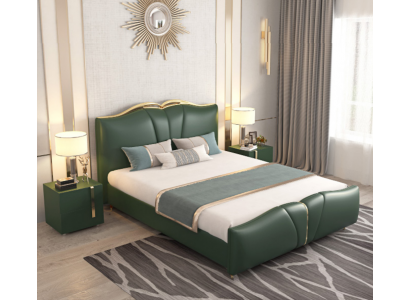 Ontwerpersbed Slaapkamer Bedden Textiel Leder Hotel Luxe Bekleding