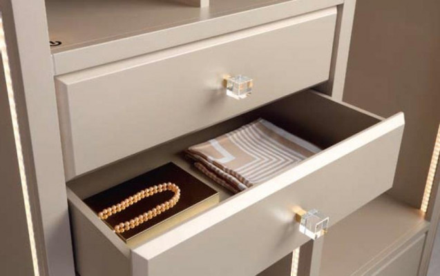 Open kledingkast Slaapkamer kast Inloop meubels Kast Hout Beige