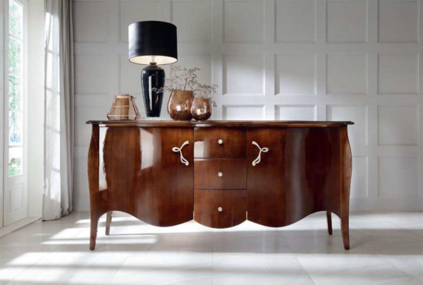 Hoogwaardig dressoir commode luxe kast kasten woonkamer hout bruin nieuw