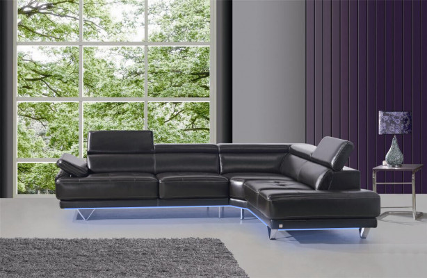 Multifunctionele bank hoekbank Media TV bank Leren bankstel 291 x 222 cm L-vorm Nieuw